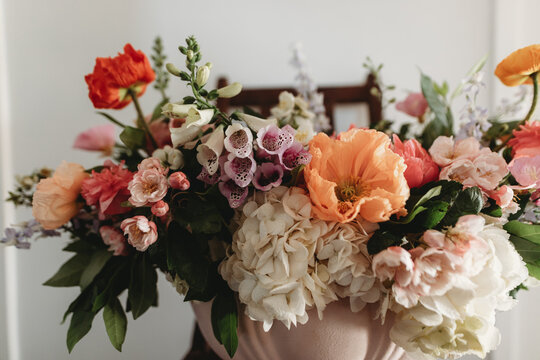 flowers on a chair 
