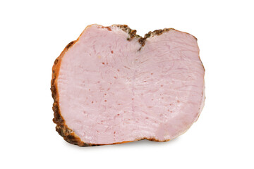 Piece of fresh ham isolated on white