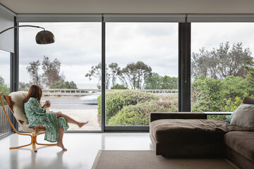 Woman contemplating the view