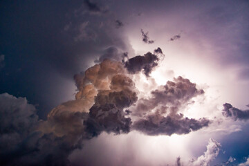 Lightening behind Clouds