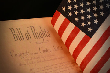 Patriotic Image of the American Bill of Rights - Powered by Adobe
