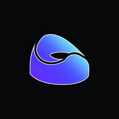 Baby Potty blue gradient vector icon