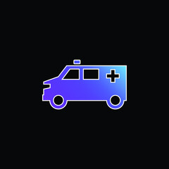 Ambulance blue gradient vector icon