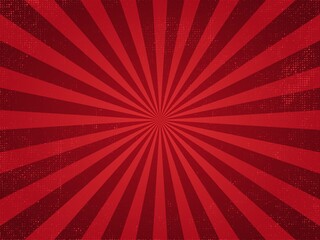Red vintage ray retro background © Roni