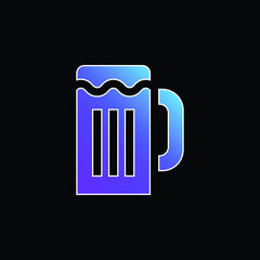 Beer Mug blue gradient vector icon