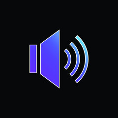 Audio blue gradient vector icon
