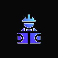 Architect blue gradient vector icon