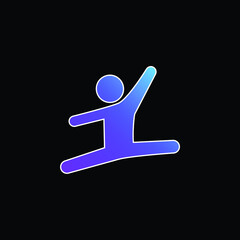 Artistic Gymnast blue gradient vector icon