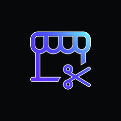 Barbershop blue gradient vector icon