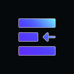 Fototapeta premium Align blue gradient vector icon