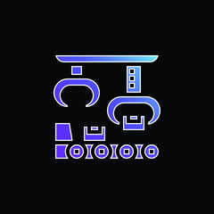 Assembly blue gradient vector icon