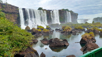 Iguassu Falls, on the border of  Brazil and Argentina