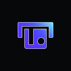 Atm blue gradient vector icon