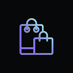 Bags blue gradient vector icon