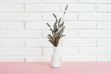 Vase with bunch of flowers