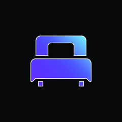 Bed blue gradient vector icon