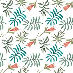 Fototapeta na wymiar Elegant seamless pattern with abstract flowers, design elements.Modern floral design for paper, cover, fabric, interior decor and other users.