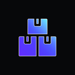 Boxes blue gradient vector icon