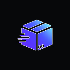 Box blue gradient vector icon