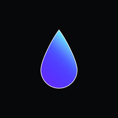Black Ink Drop Shape blue gradient vector icon