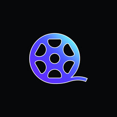 Big Film Roll blue gradient vector icon