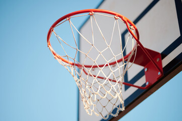 Red circle basketball net
