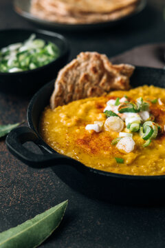 Dal served flatbread