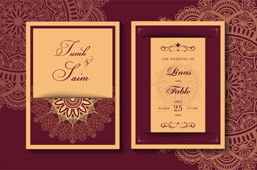 elegant premium wedding invitation card, luxury modern invitation card