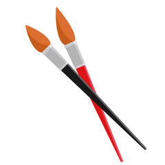 Art Brush. Vector 3d isometric, color web icon, new flat style. Creative illustration design, idea for infographics. Back to schoole