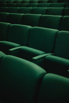 Green theater seats