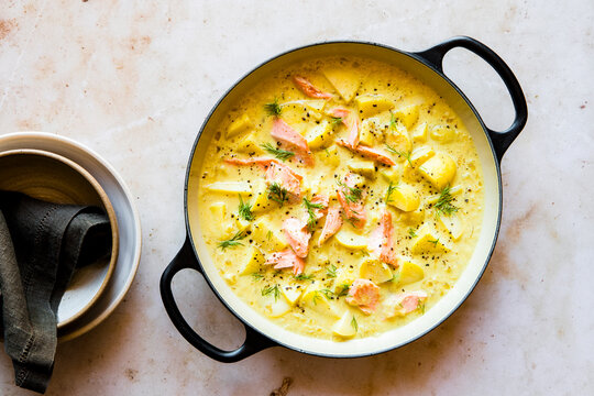 Food Salmon Dish with Potatoes