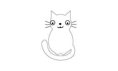cat line art.vector ilustration 