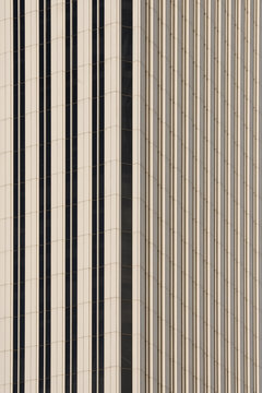 Modern building exterior with window rows