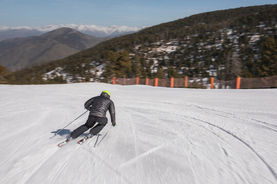 Skier skiing on a slope
