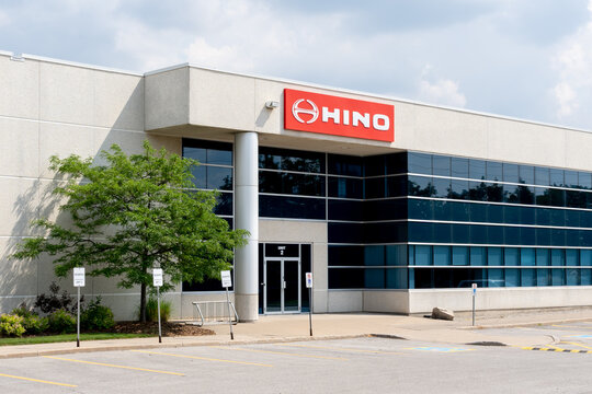 Mississauga, On, Canada - June 13, 2021: Hino Canada head office in Mississauga, On, Canada. Hino Motors Ltd is a Japanese manufacturer of commercial vehicles and diesel engines. 