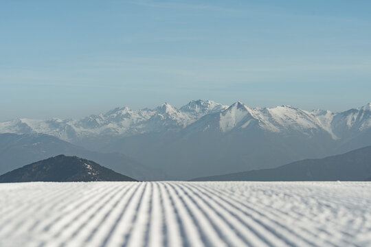 Mountains from the ski slope