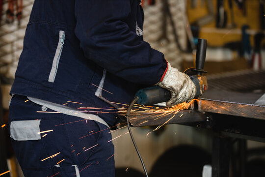 Industrial Indoors Workshop With Protective Equipment. 