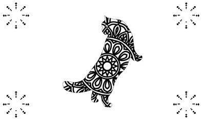Cat silhouette coloring page for coloring book