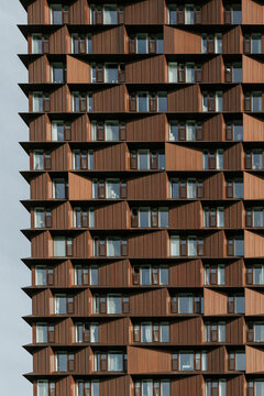 Lines & perspective of modern architecture in Copenhagen, Denmark