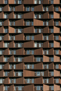 Lines & perspective of modern architecture in Copenhagen, Denmark
