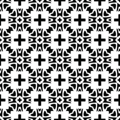 Obraz premium floral seamless pattern background.Geometric ornament for wallpapers and backgrounds. Black and white pattern. 