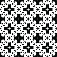 floral seamless pattern background.Geometric ornament for wallpapers and backgrounds. Black and white pattern. 