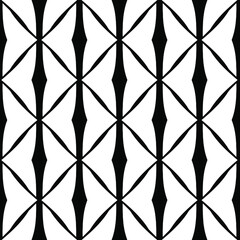 Naklejka premium floral seamless pattern background.Geometric ornament for wallpapers and backgrounds. Black and white pattern. 