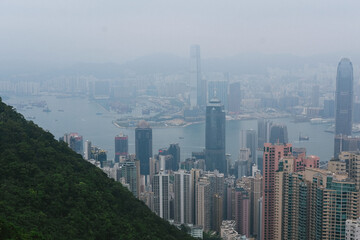 Amazing view on Hong Kong city