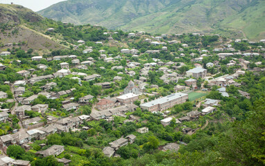 Fototapeta na wymiar village from the height