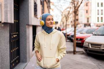 Happy Muslim Runner Portrait