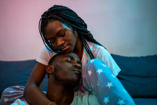 Woman And Man In Love. 