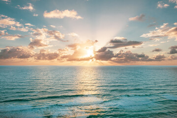 sunrise over the ocean