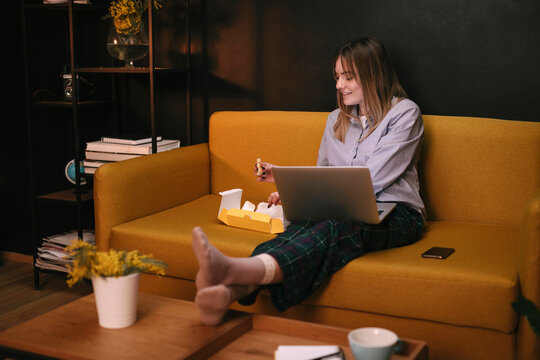Young Woman Working From Home