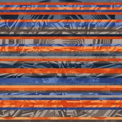 Seamless hip vogue random trendy stripe pattern print. High quality illustration. Detailed patterned strips of color. Luxury fashion or interior design print for surface design. Intricate posh style.